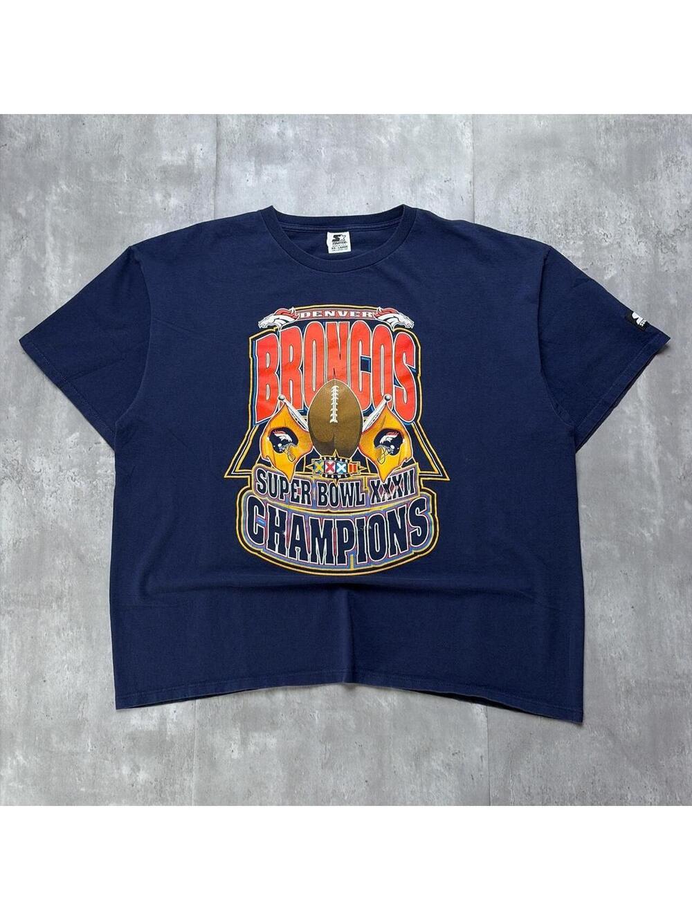 Vintage 1998 Starter Denver Broncos Super Bowl XXXII Football Champions T-Shirt